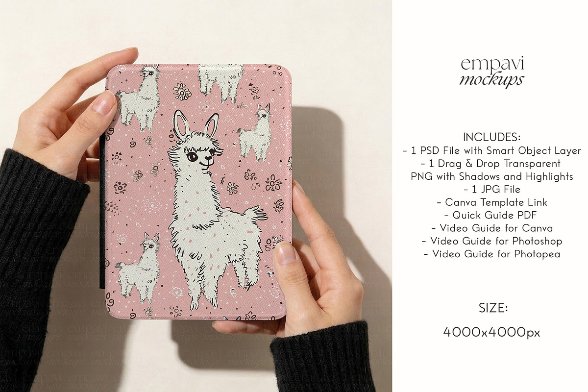 Kindle Case Mockup, an Advertising Mockup by EmpaviMockups (Photo 8 of 8)
