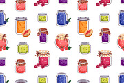 Sweet jam in jars, seamless patterns, a Pattern Graphic by Good Studio (Thumbnail 3 of 9)
