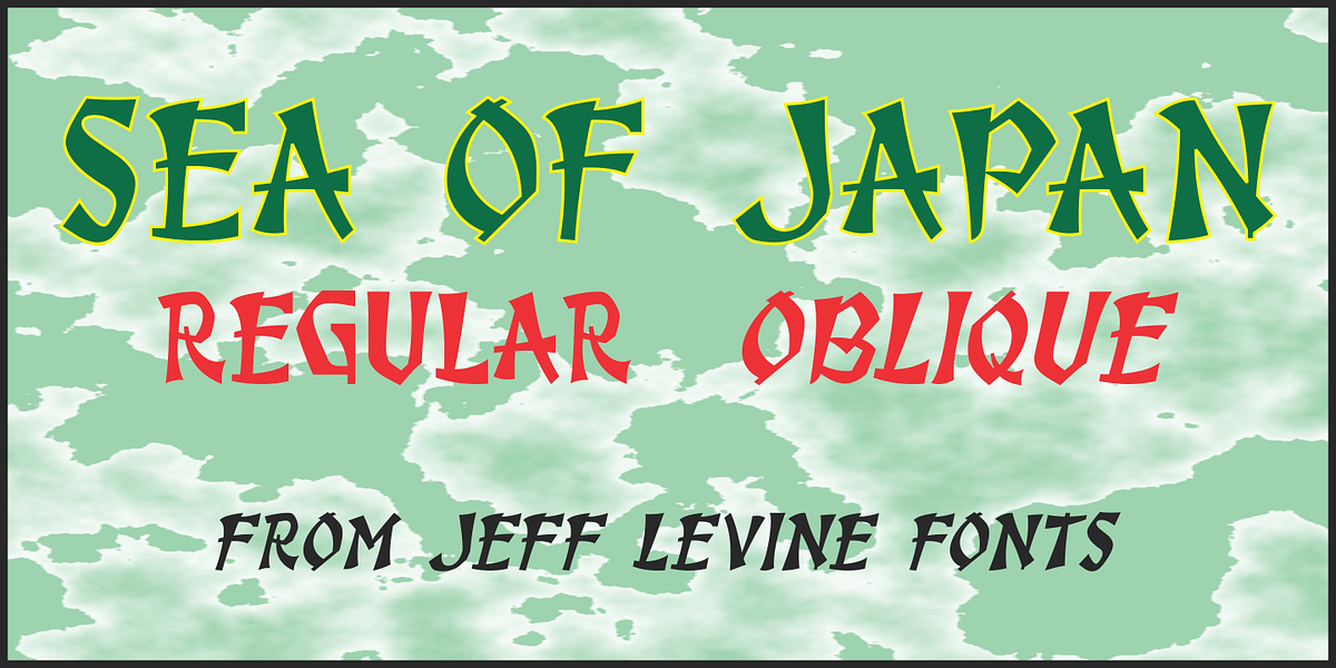 Sea of Japan JNL, a Font by Jeff Levine Fonts (Photo 1 of 5)