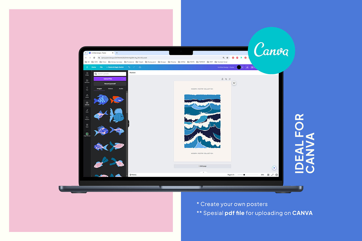 Modern Ocean | Wall Art Creatot, an Object Graphic by Leleka.Store (Photo 15 of 20)