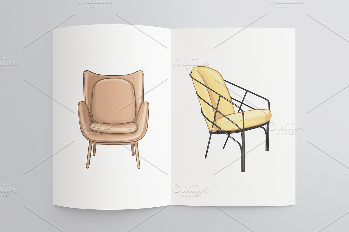 Armchair VECTOR illustrations, a Graphic by Natalka Dmitrova art (Photo 15 of 19)