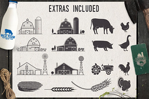 Vintage Farm Badges And Labels