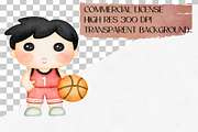 Watercolor Basketball Clipart Set, a Sport Illustration by CropUp Creative (Thumbnail 4 of 4)