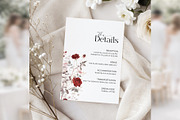 Burgundy Rose Invitation Suite bd013, an Invitation Template by TyphoonStudio (Thumbnail 4 of 10)