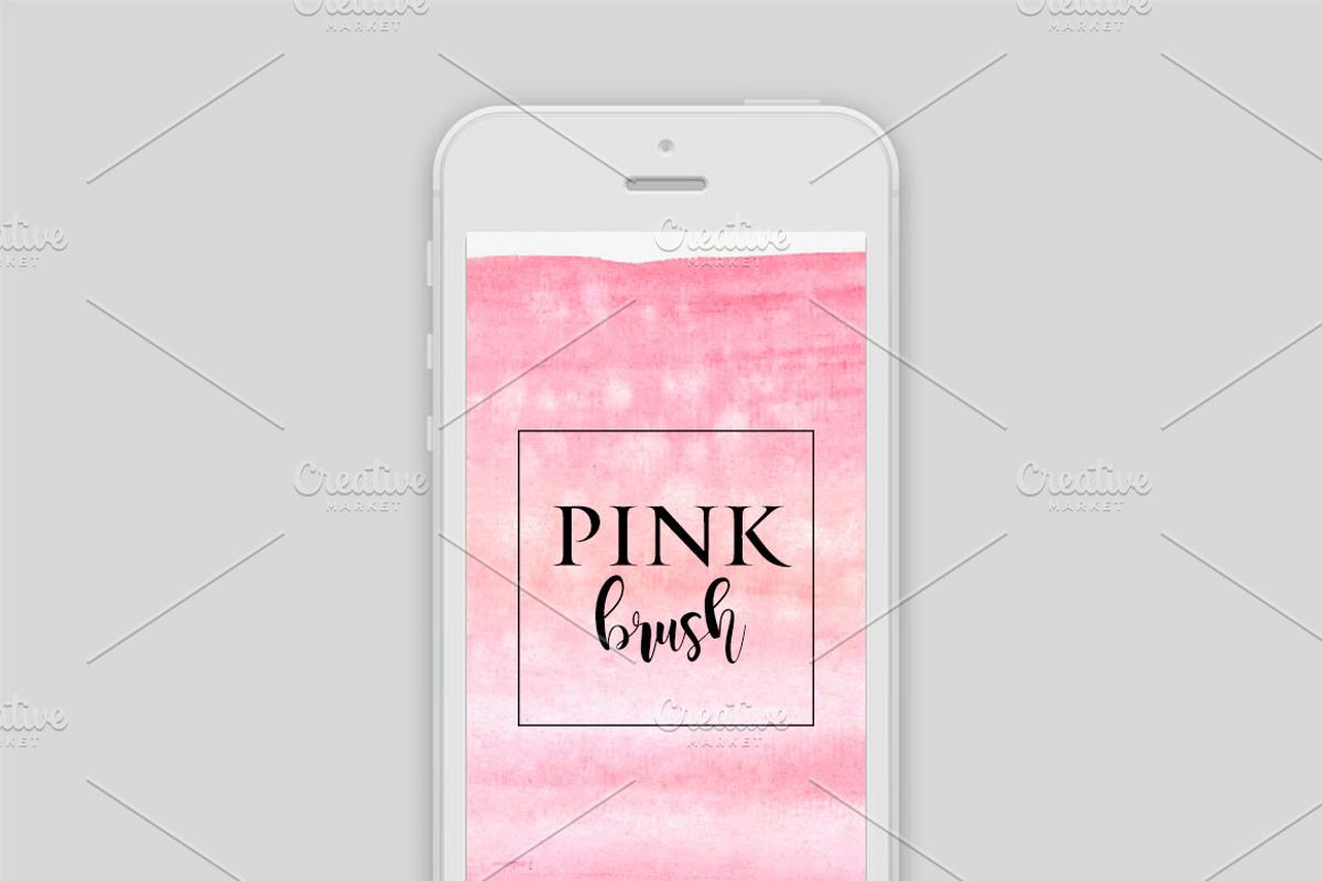 Pink brush watercolor background, a Texture Graphic by Inna Vinchenko Designs (Photo 3 of 3)