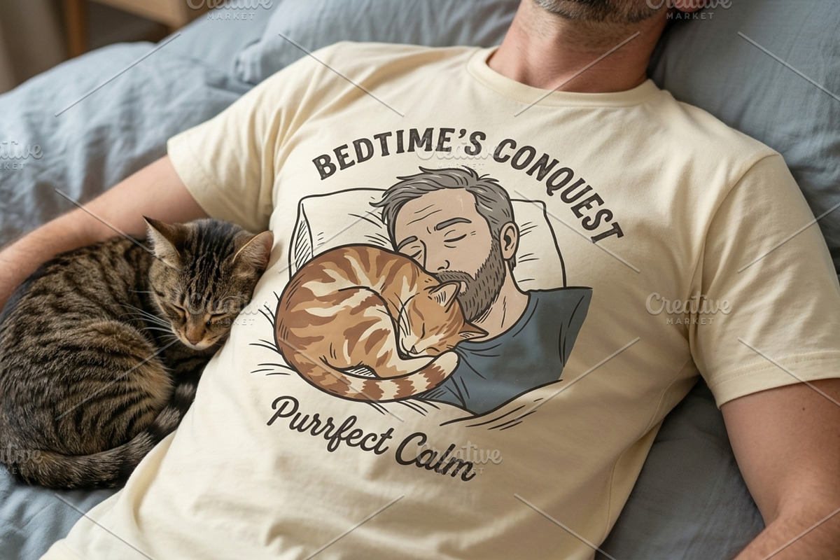 Purrfect calm illustration, an Animal Illustration by Vectorlina (Photo 2 of 4)