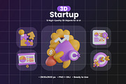 Startup 3D Icon Pack, an Object Graphic by Artnivora.Std (Thumbnail 1 of 4)