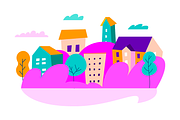 Cityscape scene creator, an Object Illustration by PixelAesthetic (Thumbnail 7 of 7)
