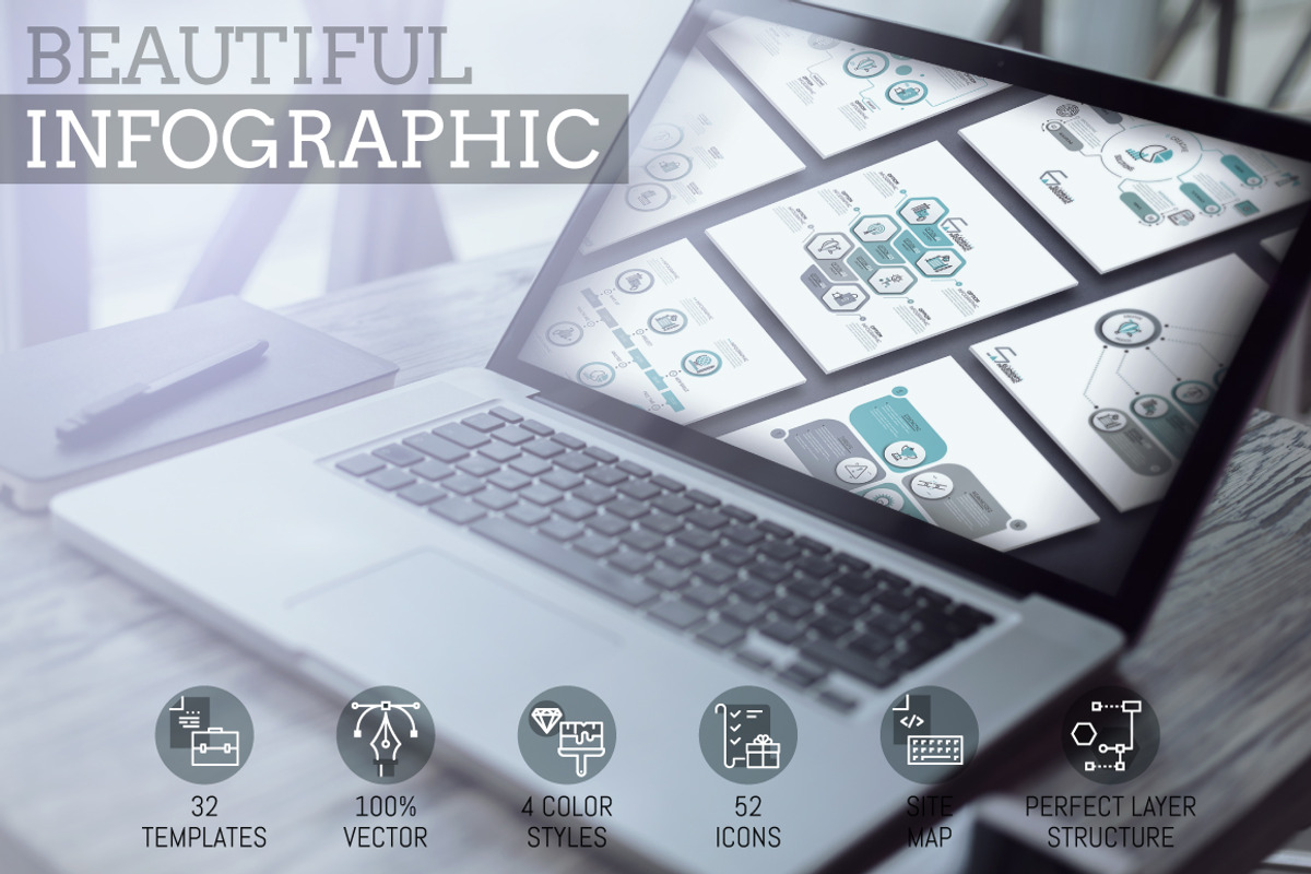 Beautiful Infographic, a Presentation Template by Andrew Kras Design