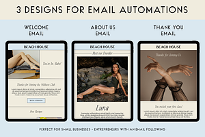 Beach House Welcome Email Templates