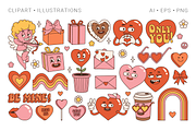 Groovy Valentine's Day, an Illustration by Martyshova (Thumbnail 2 of 18)