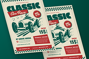 Classic Car Race Flyer, a Flyer Template by MMPixelCraft (Thumbnail 2 of 5)