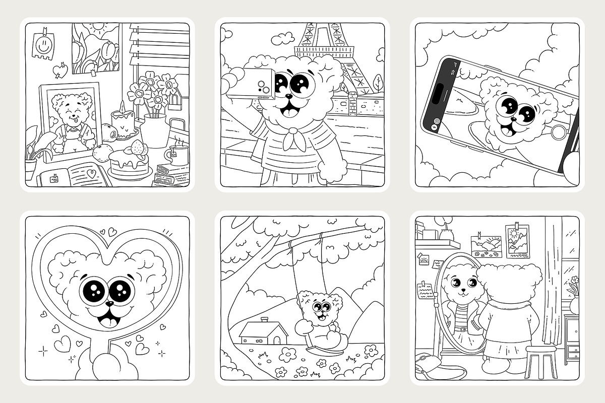 Coloring Book - Bear Stories, an Illustration by Alina Sh (Photo 5 of 9)