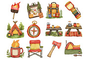 Watercolor Camping Clipart, an Illustration by Design Market (Thumbnail 3 of 3)