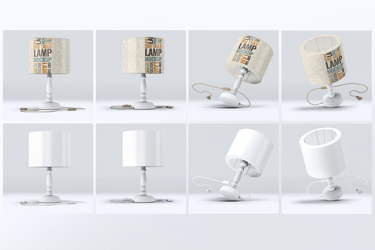 Table Lamp Mock-Up, a Product Mockup by DesignRushMarket (Photo 1 of 5)