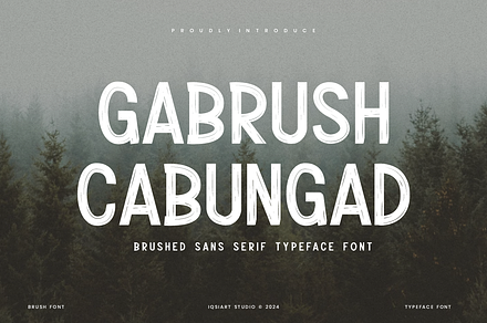 Gabrush Cabungad - Brush Font, a Sans Serif Font by Iqsiart Studio