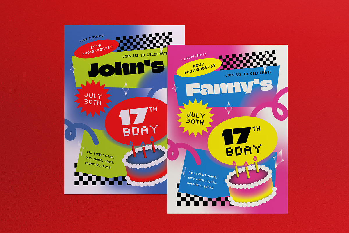 Pink Pop Teen Birthday Invitation, an Invitation Template by graphicook (Photo 1 of 6)