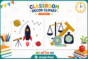 Classroom Decor Clipart Bundle, an Education Illustration by Actual Pixel (Thumbnail 9 of 12)