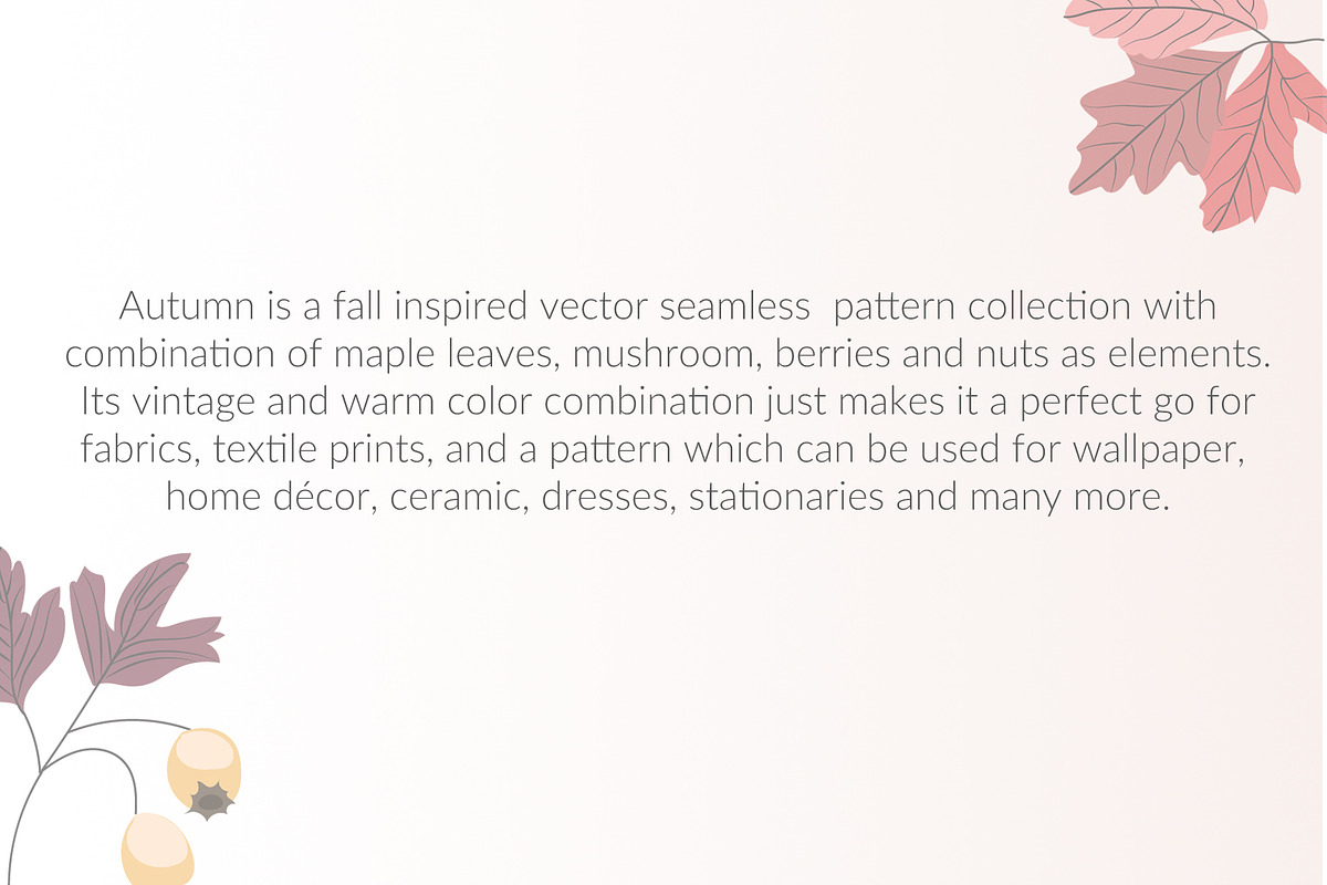 Seamless Autumn leaves Pattern Set, a Pattern Graphic by Sheikhadesign (Photo 2 of 6)