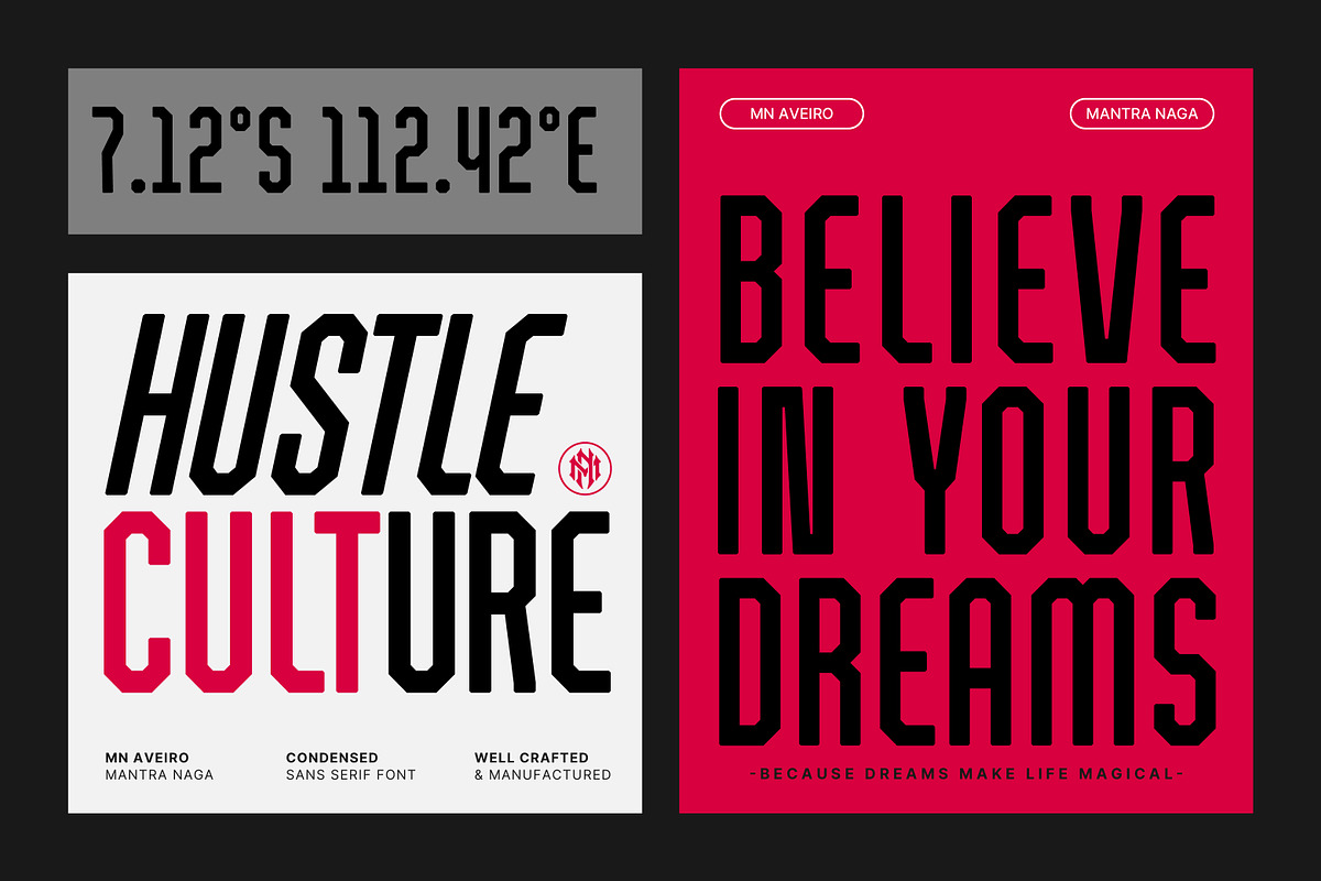 MN Aveiro - Display Condensed Font, a Sans Serif Font by Mantra Naga (Photo 6 of 17)