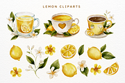 Lemon Watercolor Floral Bundle, a Decorative Illustration by Red Ink (Thumbnail 2 of 7)