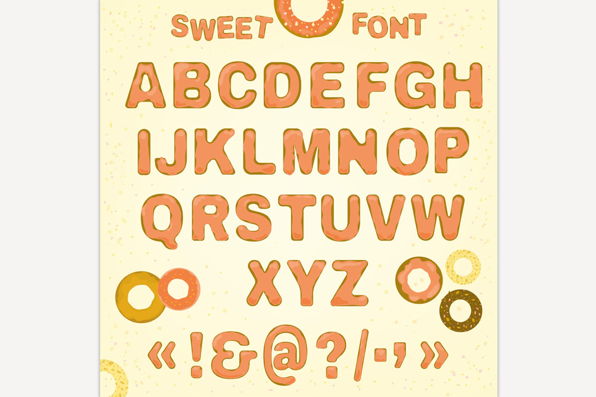 Beautiful Vector Sweet font, a Decorative Illustration by Anna's Shop