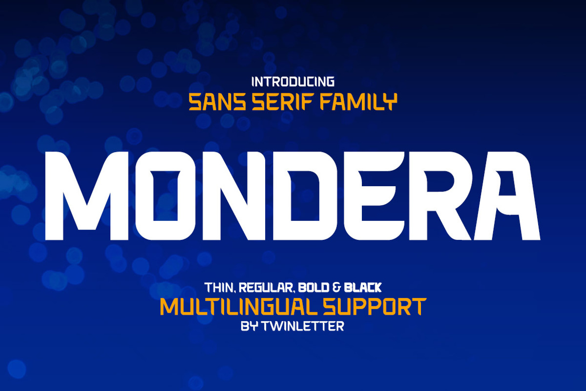 Mondera, a Sans Serif Font by twinstd (Photo 1 of 11)