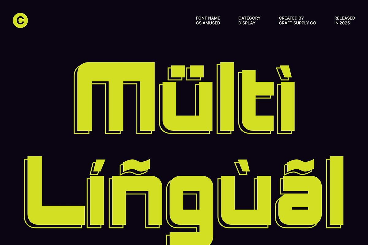 CS Amused – Techno Font, a Sans Serif Font by Craft Supply Co. (Photo 7 of 8)