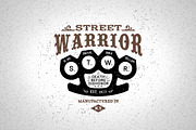 Vintage Label Street Warrior, an Illustration by Ezepov (Thumbnail 1 of 2)