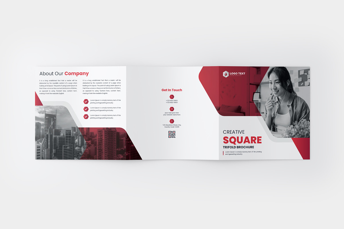 Square Trifold Brochure Template, a Brochure Template by zahidhossainalif (Photo 4 of 6)
