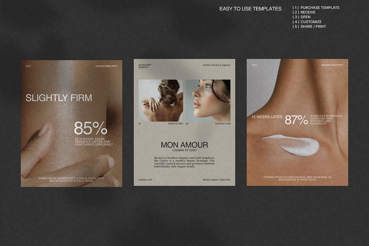 Elegant Skincare Canva Templates preview 3