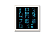 Neon glittering alphabet - numbers, an Outline Icon by RODINA (Thumbnail 2 of 3)