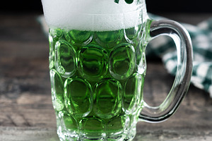 Pouring Green beer mug with foam for St. Patrick’s Day, a Food & Drink Photo by etorres69