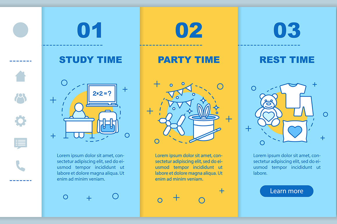 Time management mobile web pages, an App Template by IMG Visuals