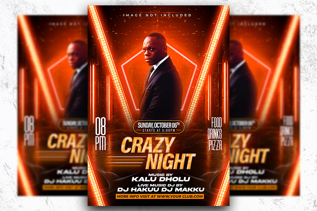 Night Party PSD Party Flyer, a Flyer Template by Shajib Shikder (Photo 2 of 2)