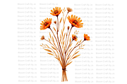 Rust Colored Wildflowers, a Decorative Illustration by Bloom Craft Creations (Thumbnail 2 of 10)