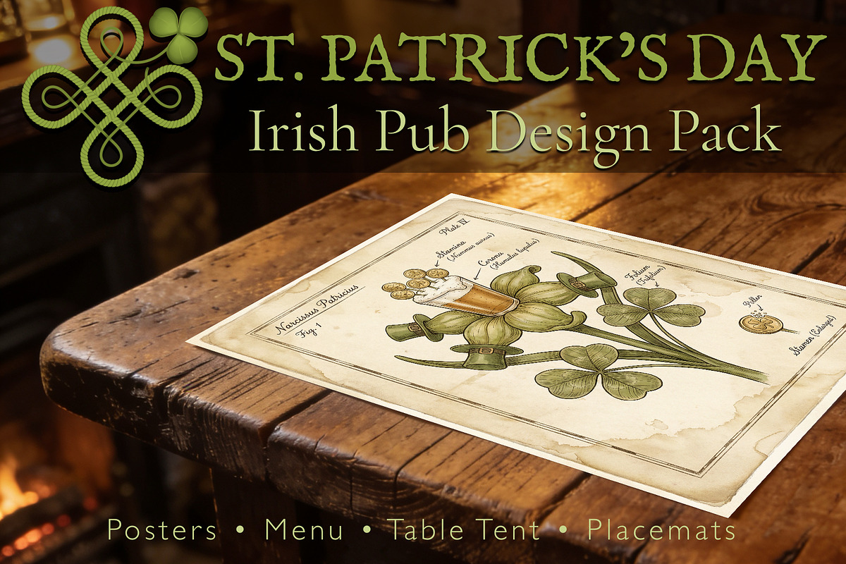 St. Patrick’s Irish Pub Templates., a Print Template by IrinaCzaran (Photo 1 of 7)