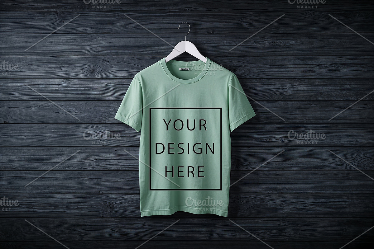 T-Shirt Mockup - Mint Green Edition, a Shirt Mockup by ForhadGFX (Photo 6 of 12)