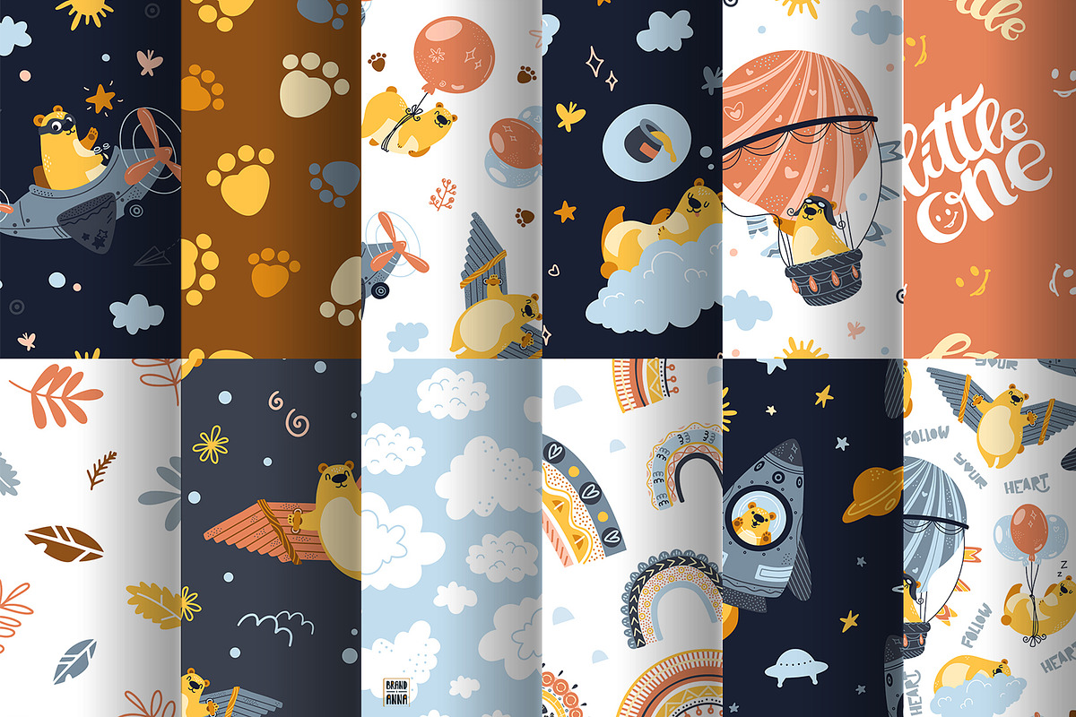 Air Bears vector clipart, an Animal Illustration by Brandianna (Photo 6 of 11)