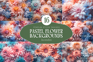16 Pastel Flower Backgrounds, a Nature Photo by Incomelion