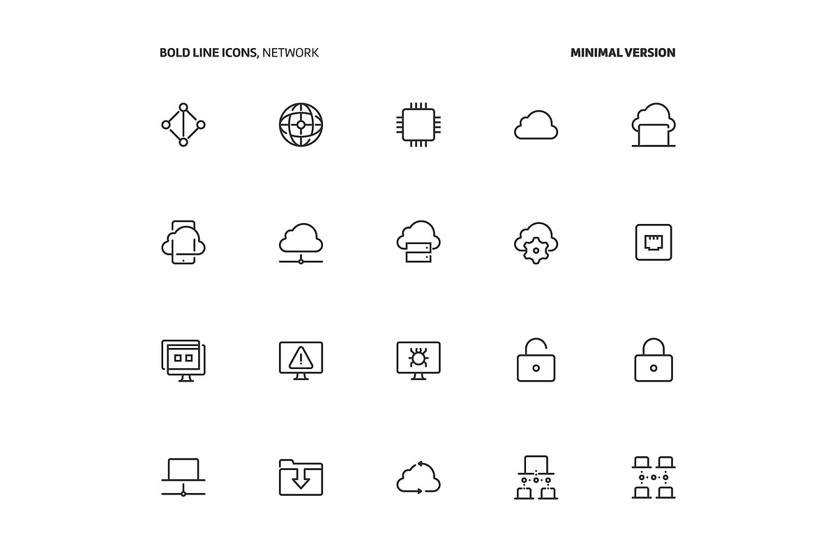 Bold Line Icons, an Outline Icon by Howcolour (Photo 117 of 151)