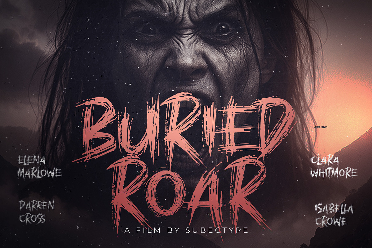 Marching Brush - Horror Brush Font, a Font by Subectype Studio (Photo 2 of 8)