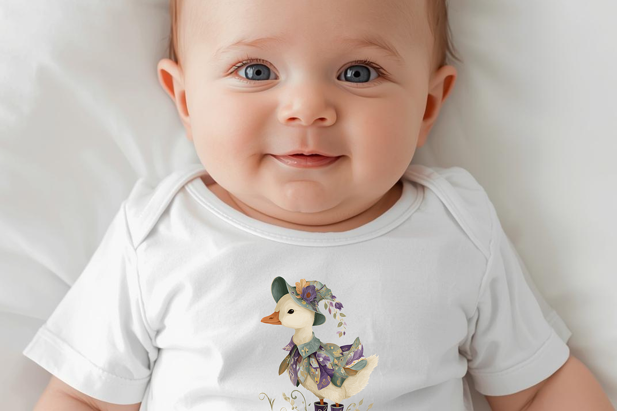 SILLY GOOSE BABY SHOWER CLIPART PACK, an Animal Illustration by Daring Digies (Photo 10 of 10)