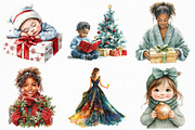 African American Christmas Clipart, an Illustration by Craft Nest (Thumbnail 3 of 6)