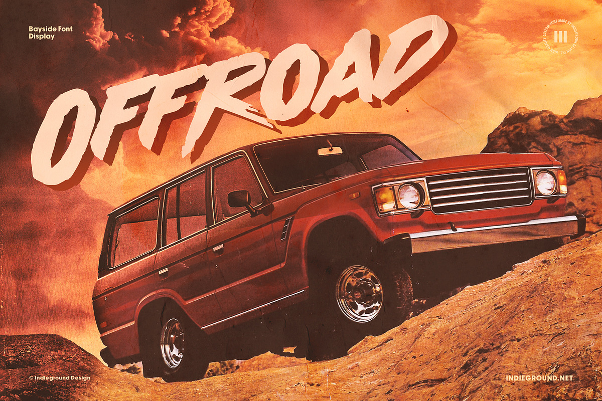 Blaster Font, a Script Font by Indieground Design Inc. (Photo 5 of 8)
