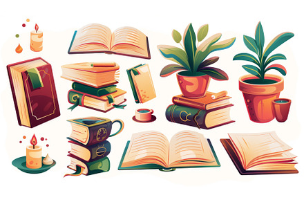 This cartoon modern set includes a, a School & Education Photo by ZinetroN