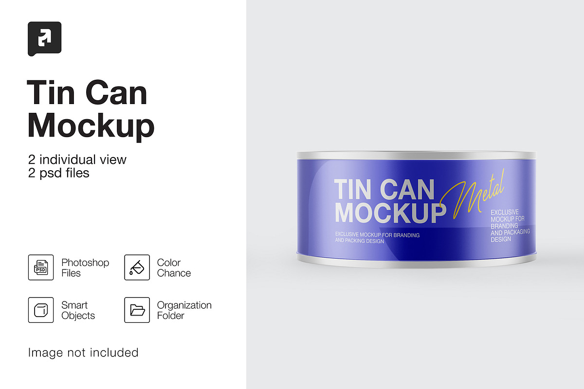 Tin Can Mockup, a Packaging Mockup by _Adroit_ (Photo 2 of 2)