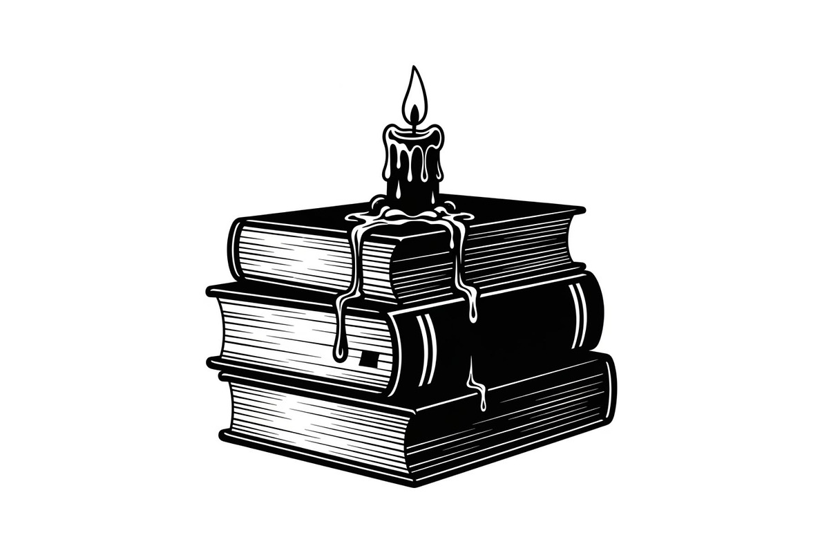 Vintage Book Stack Candle Bundle, an Illustration by jahid234 (Photo 4 of 31)