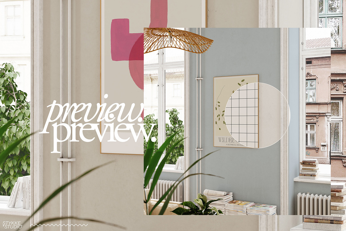 LENIS ROOM Natural Frame Mockup Set, a Household Mockup by Stykke Studio (Photo 8 of 58)