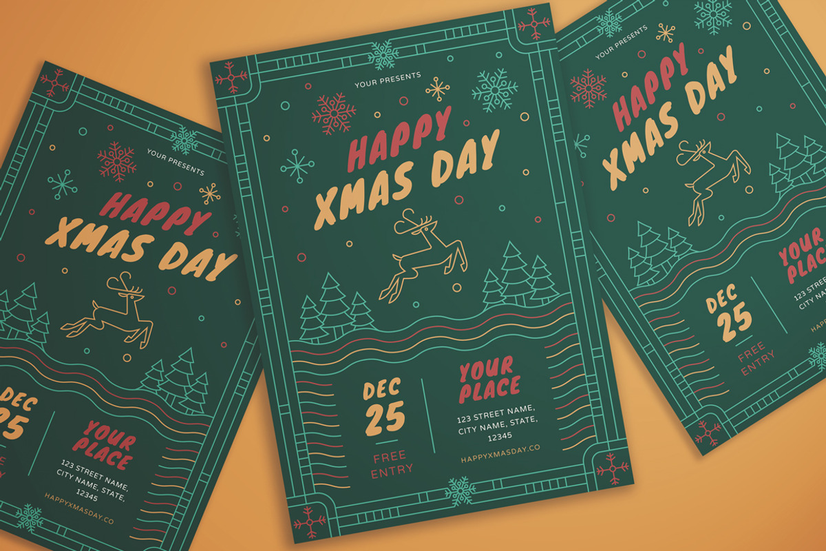 Xmas Day Flyer Set, a Flyer Template by KMZVR.Lab (Photo 2 of 6)